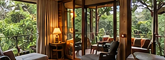 Bungalow Premium con sala y vista al jardín